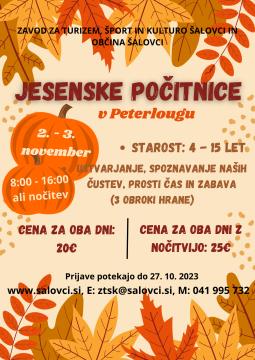 Jesenske počitnice v Peterlougu